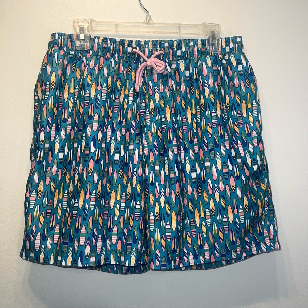 Club Room Medium Mens Swim Trunks Multicolor Surf Board Design